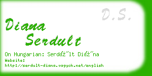 diana serdult business card